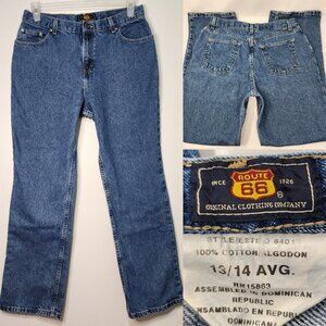 Vtg Route 66 Jeans Womens 13/14 32x29.5 Blue Straight Leg Stonewash Cotton Denim